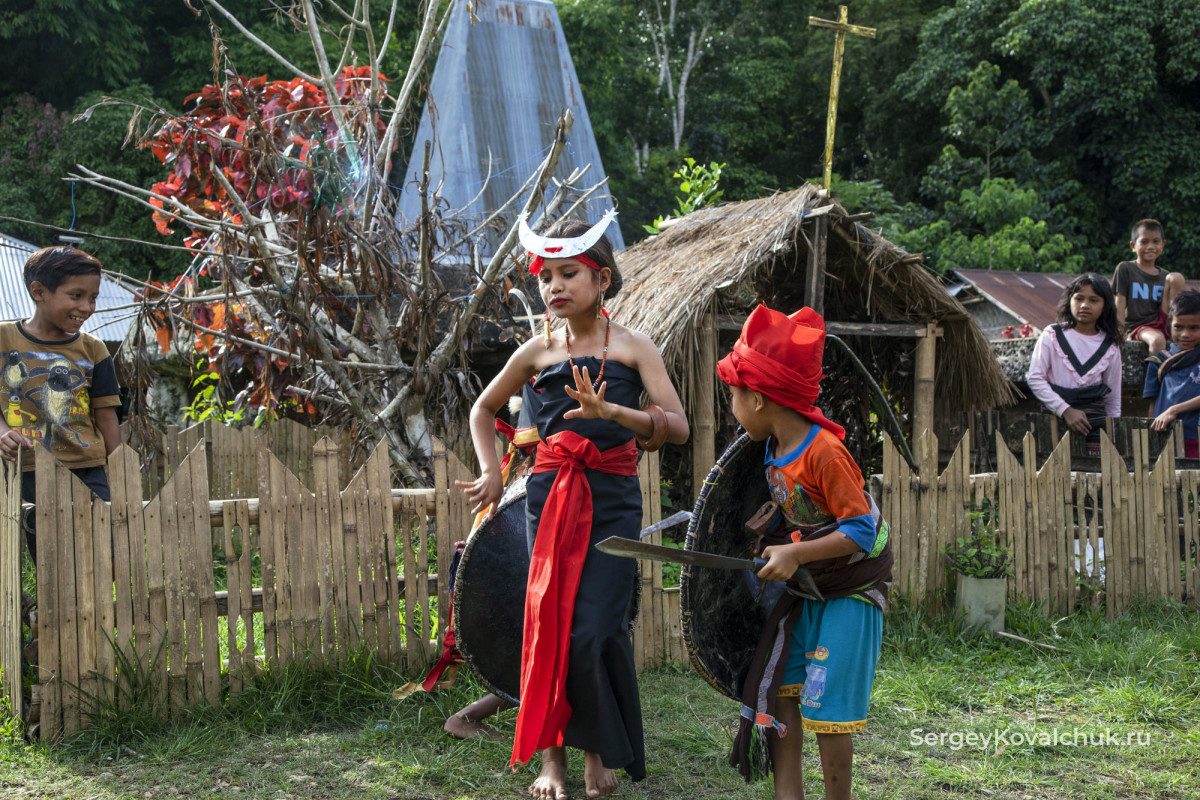 Танцы катага и волека, Западная Сумба, Индонезия