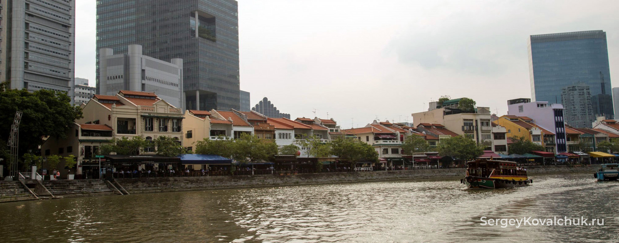 Вид на Колониальный квартал Сингапура