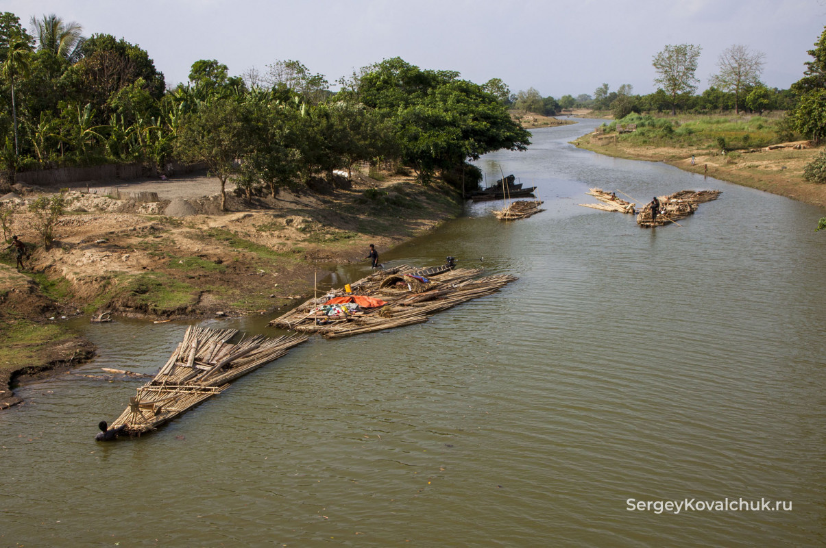 По реке Каладан сплавляют древесину